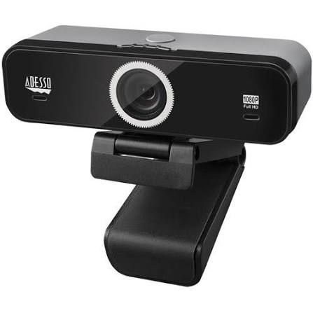 ADE-CYBERTRACKK1 - 1080P FULL HD FIXED FOCUS USB WEBCAM WITH ADJUSTABLE VIEW ANGLE BUILT-IN DUAL MI