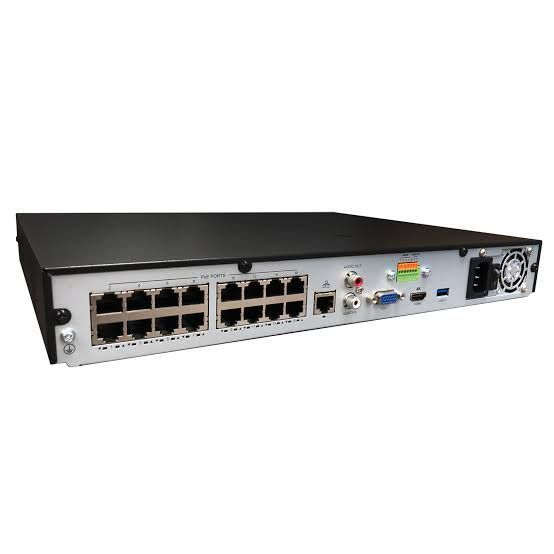 ADE-CYBERVIEWN16-TAA-10TB - 16CH NVR H.265 4K NO HDD POE, 2 SATA INTERFACE W/ 10TB PRE-INSTALLED HDD
