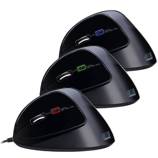 ADE-IMOUSEE7 - ADESSO LEFT-HANDED USB VERTICAL ERGONOMIC GAMING MOUSE WITH PROGRAMMABLE DRIVER