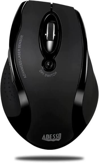 ADE-IMOUSEG25 - ADESSO 2.4GHZ WIRELESS ERGONOMIC LASER SCROLL MOUSE