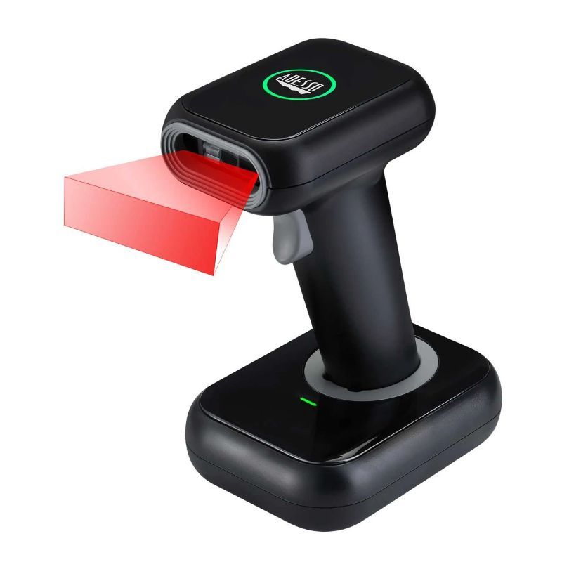 ADE-NUSCAN2700R - ADESSO 2D 2.4GHZ RF WIRELESS HANDHELD CMOS BARCODE SCANNER ,SCANNER WORKS UP T