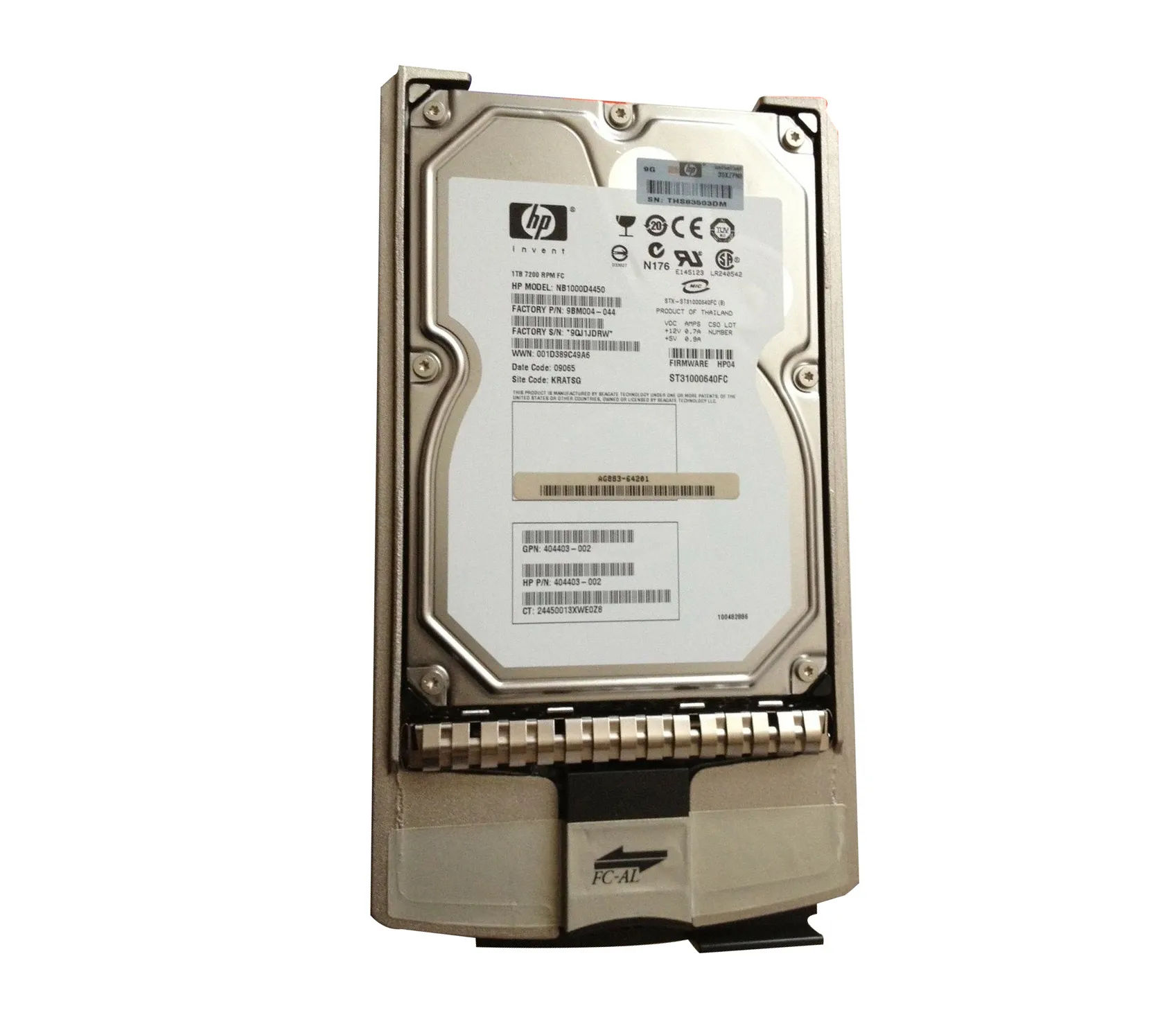 AG883-64201 - HP 1TB 7200RPM Fibre Channel 4Gb/s 3.5-in Hard Drive