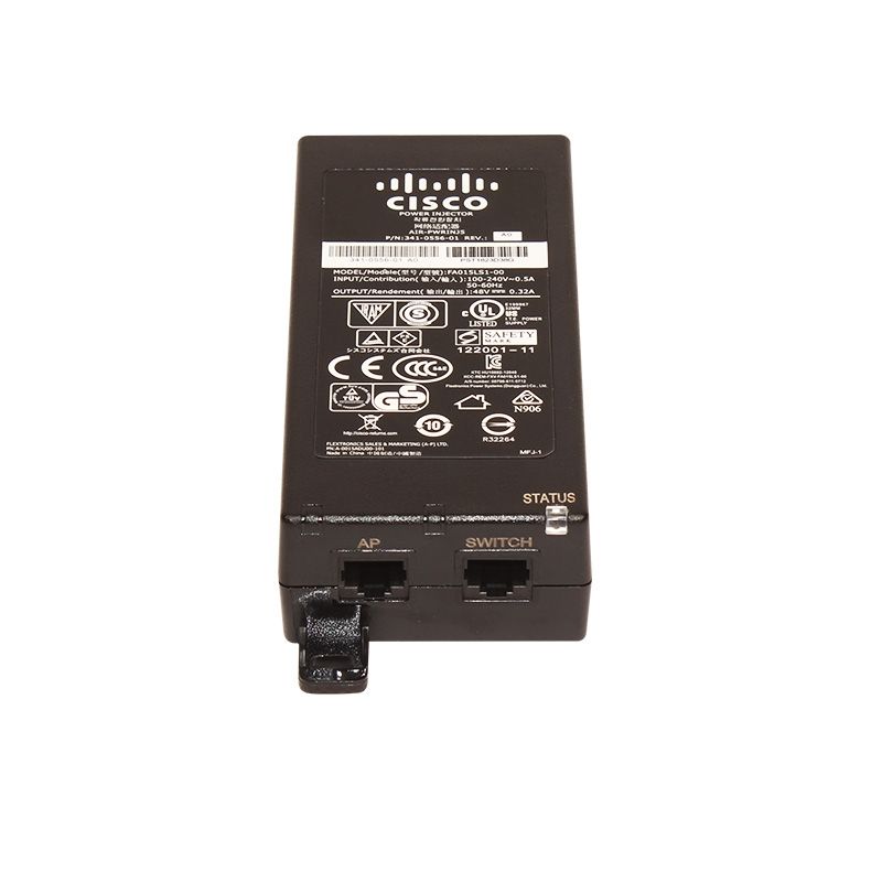 AIR-PWRINJ5, Cisco Aironet Power Injector, 802.3af/15.4W/AP1140-3700 Series