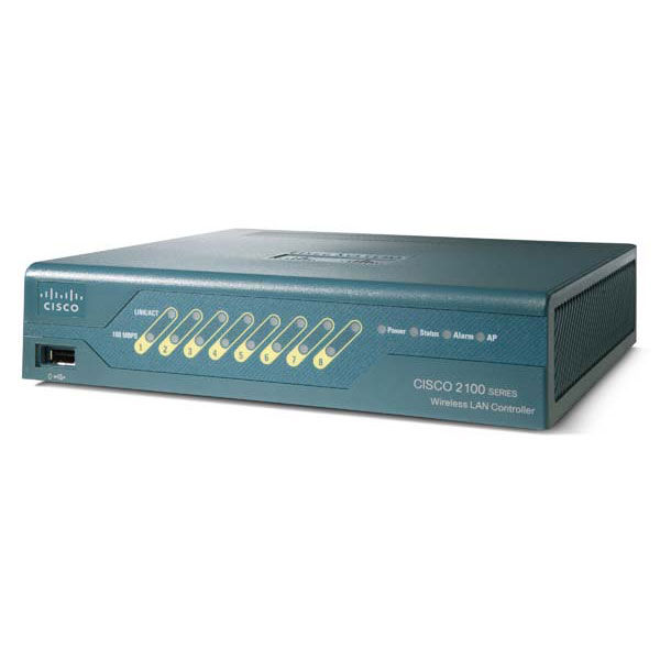 AIR-WLC2106-K9, Cisco 2100 WLAN Controller, Up to 6 APs/2100 Series/Lightweight APs