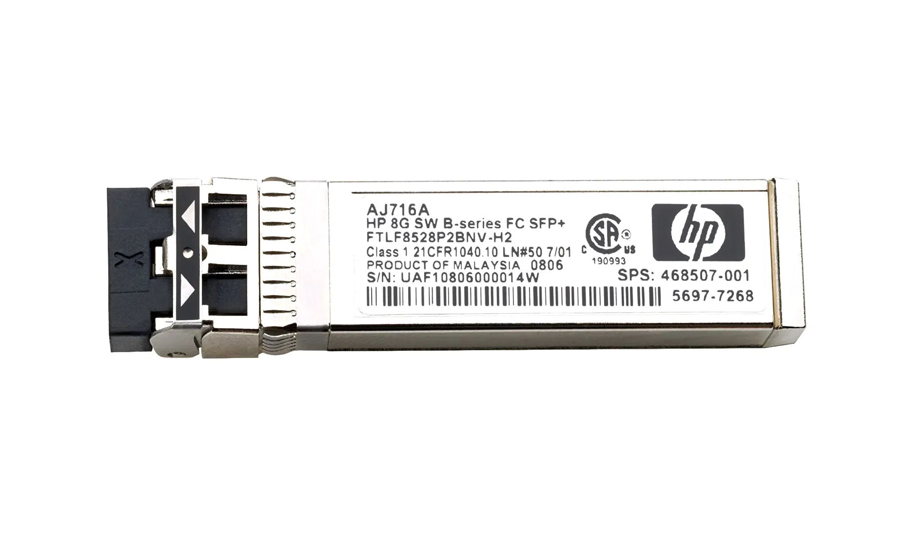 AJ716-63001 - HP 8Gb/s SFP+ 300m 850nm Duplex LC MMF Transceiver