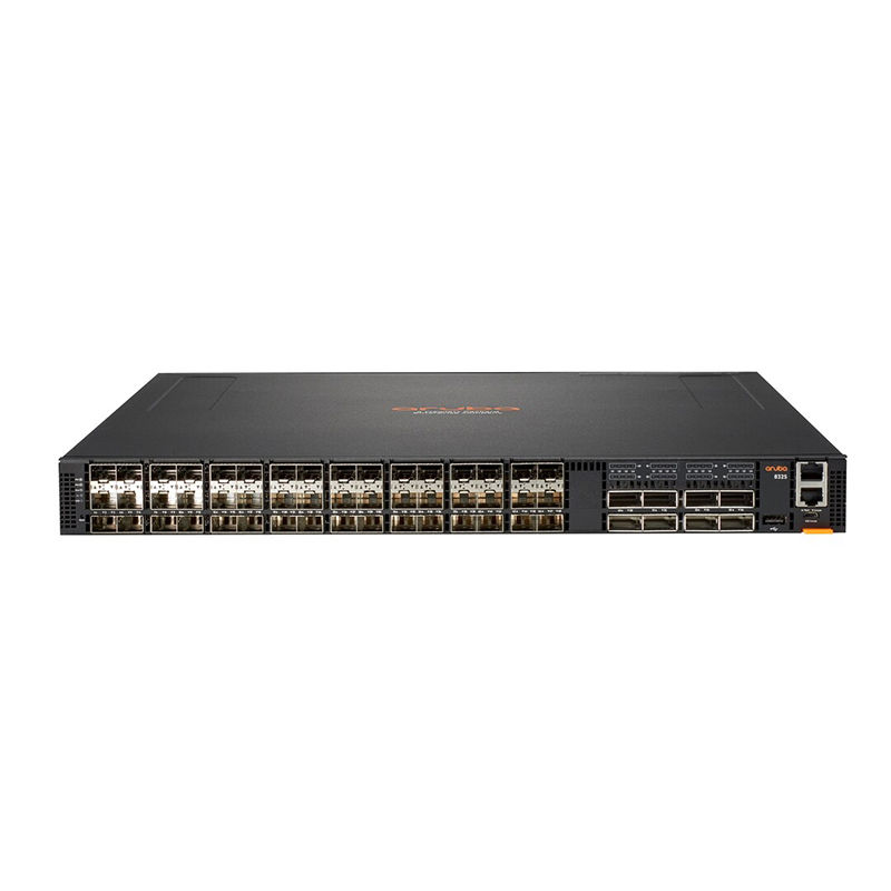R9F65A, Aruba 8325 Switch, 48x25G SFP28/8x100G QSFP28/Power to Port Airflow/6 Fans/2 Power Supplies