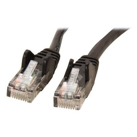 5FT CAT5E SNAGLESS PATCH CABLE, UTP, BLACK PVC JACKET, 24AWG, T568B, 50 MICRON,