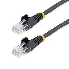 15FT CAT5E SNAGLESS PATCH CABLE, UTP, BLACK PVC JACKET, 24AWG, T568B, 50 MICRON,