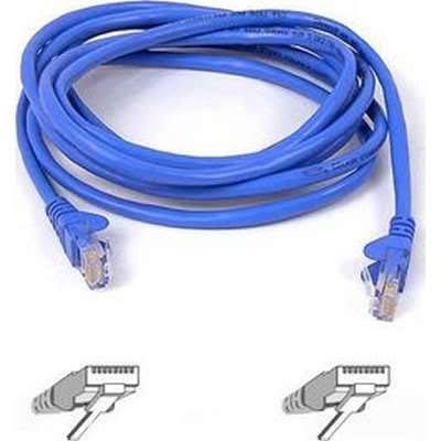 40FT CAT5E SNAGLESS PATCH CABLE, UTP, BLUE PVC JACKET, 24AWG, T568B, 50 MICRON,