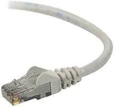 15FT CAT6 SNAGLESS PATCH CABLE, UTP, GRAY PVC JACKET, 23AWG, 50 MICRON, GOLD PLA