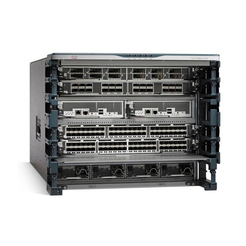 C1-N7706-B26S2E-R, Cisco Nexus 7706 Chassis, 2xSUP2E/6xFAB2/No PSU