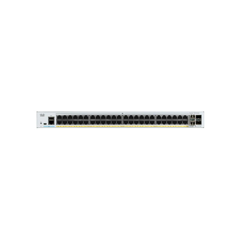 C1000-48T-4X-L, Cisco Catalyst 1000 Switch, 48x Gigabit RJ45/4x 10G SFP+