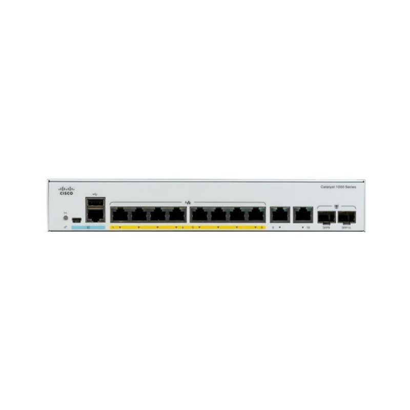 C1000-8T-2G-L, Cisco C1000 Switch, 8x GE, 2x 1G SFP, Combo uplinks