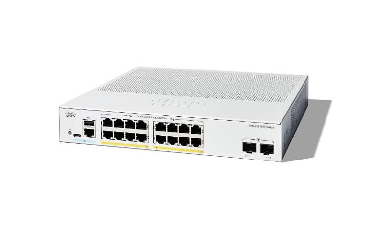 Cisco Catalyst C1300-16P-4X 16-Port Gigabit PoE+ Managed Network Switch