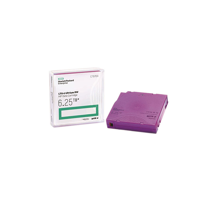 C7976A, HPE LTO Ultrium Data Cartridge, 6.25TB capacity/MP RW/Generation 6