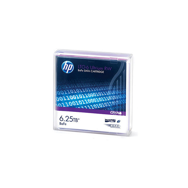C7976B, HPE LTO-6 Ultrium Data Cartridge, 6.25TB capacity/BaFe tape/RW