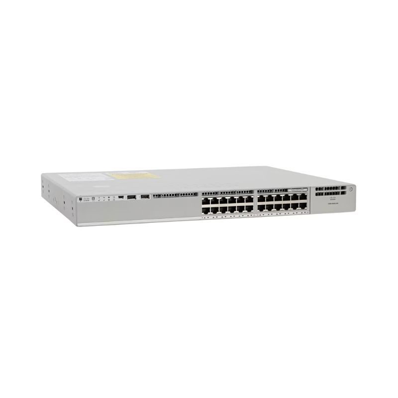 C9300-24P-A, Cisco Catalyst 9300 Switch, 24x1G PoE+/Modular uplink/Net Adv