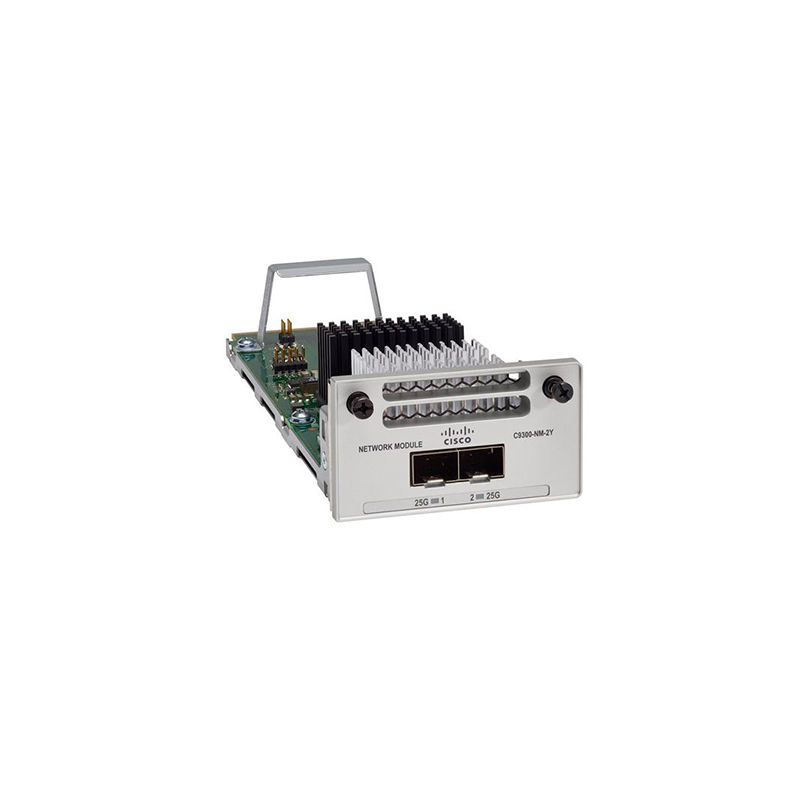 C9300-NM-2Y, Cisco Catalyst 9300 Network Module, 2x25GE SFP28/Hot swappable/Plug-and-play