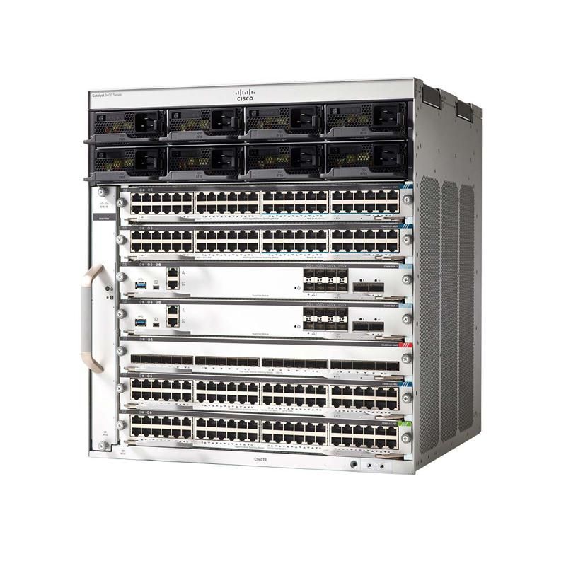 C9410R-96U-BNDL-E, Cisco Catalyst 9400 Switch, 10-slot chassis/2x48-port UPOE line cards/Supervisor module/DNA-E license