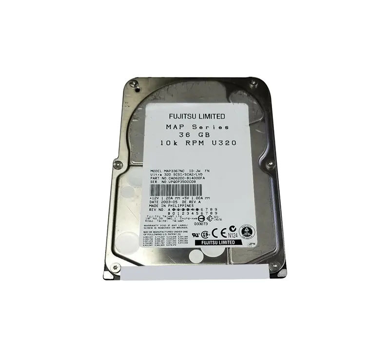 CA06200-B14000FA - Fujitsu 36GB 10K RPM SCSI U320 80p 3.5-in HDD
