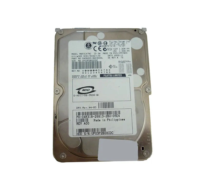CA06200-B40300DL - Fujitsu 147GB 10K RPM SCSI U320 80p 3.5-in HDD