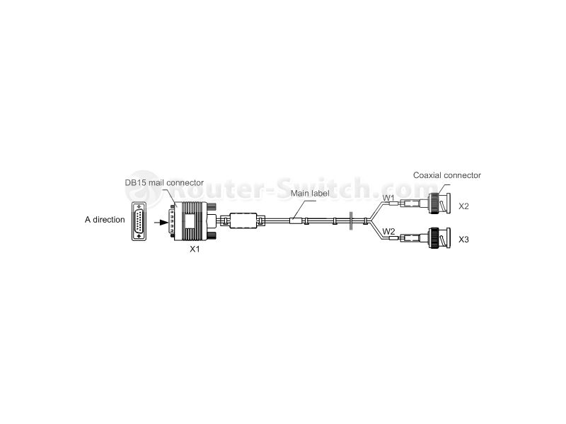 CAB-75ohm-15, Huawei CAB-75ohm Series Cable, 15.00m/75ohm/BNC75AM-II