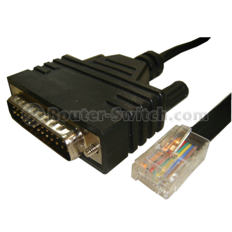 CAB-AUX-RJ45, Cisco CAB-AUX-RJ45 Auxiliary Cable, 8ft length/RJ45-DB25M/Console use