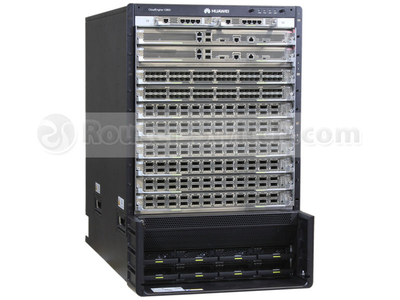 CE12808-DC, Huawei CE12800 Switch Chassis, With CMUs and Fans