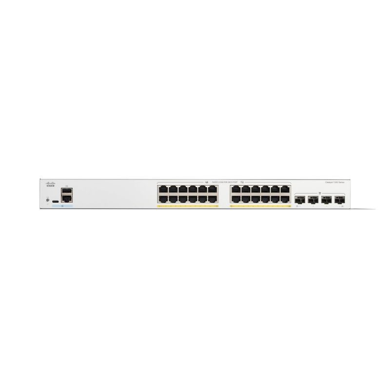 C1300-24P-4X, Cisco C1300 Switch, 24x PoE+ 195W/4x 10G SFP+/Rack-mountable