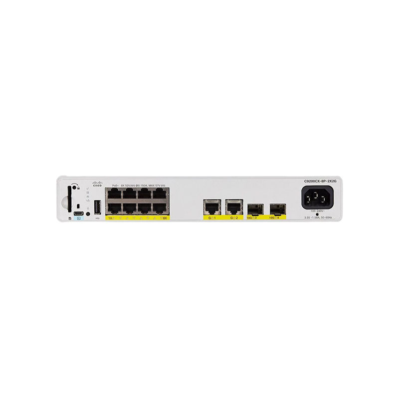 C9200CX-8P-2X2G-E, Cisco Catalyst 9200CX Switch, 8x1G PoE+/2x10G/2x1G