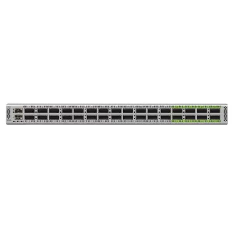 N9K-C9332D-GX2B, Cisco Nexus 9300 Switch, 32x400GE QSFP-DD/1 RU/No PSU