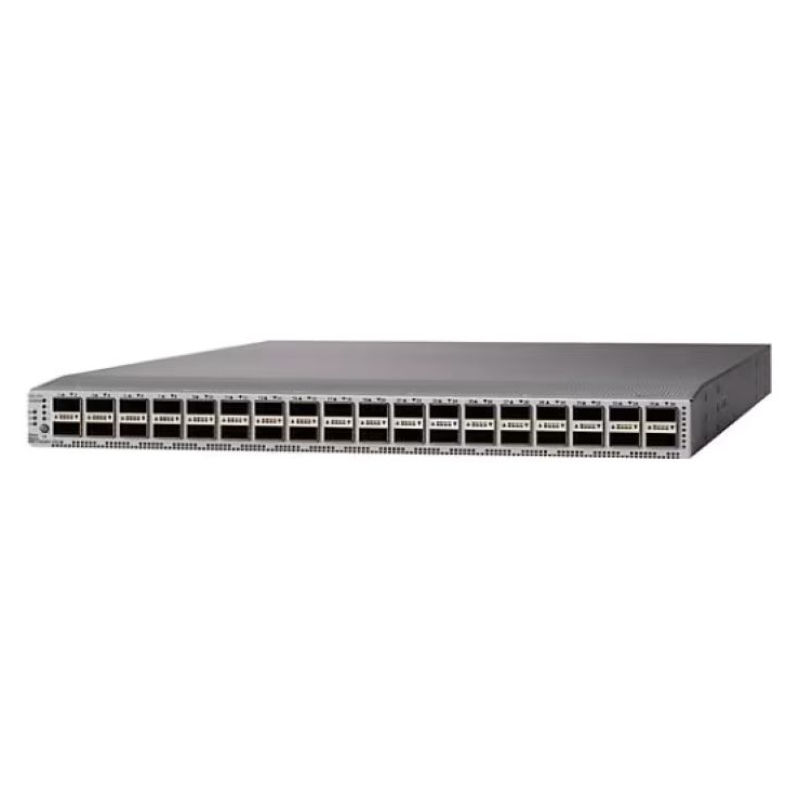 N9K-C9336C-FX2-B2, Cisco Nexus Switch, 36x100GE QSFP28/8x100G Optics/No PSU & Fan