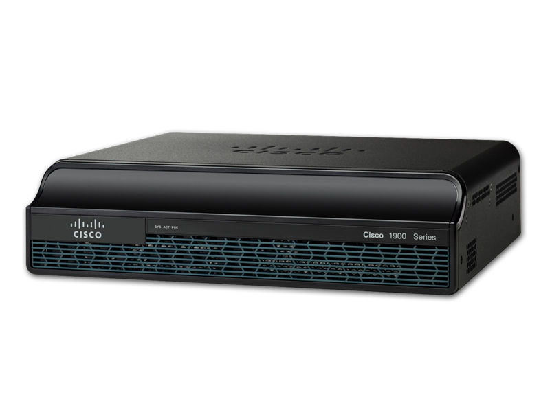 CISCO1941/K9, Cisco 1941 Router, 2 GE/2 EHWIC slots/512MB DRAM