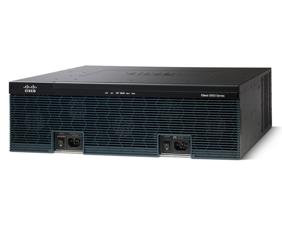 CISCO3945E-V/K9, Cisco 3900 Series Router, PVDM3-64/UC License/Voice Bundle