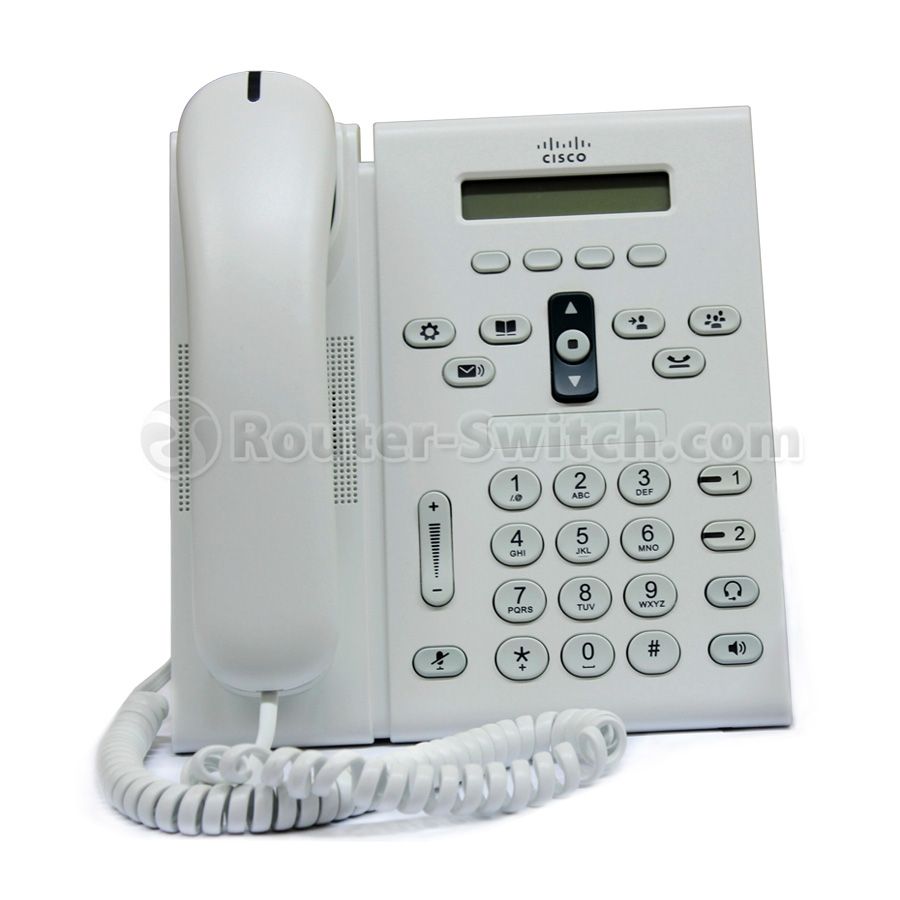 CP-6921-W-K9, Cisco 6900 IP Phone, 2 lines/White color/Standard handset