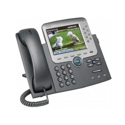 CP-7975G-CTS, Cisco 7900 Unified IP Phone, 7-inch color touchscreen/6 lines/Gigabit Ethernet