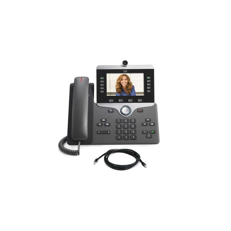 CP-8865NR-K9=, Cisco 8865NR IP Phone, 5-inch Display/HD Audio/PoE Support