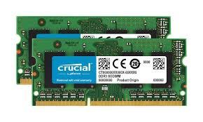 Crucial 8GB Kit (2 x 4GB) DDR3L 1600MHz PC3L-12800 SODIMM Laptop Memory