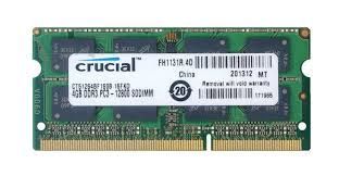 Crucial 4GB DDR3L 1600MHz (PC3L-12800) SODIMM Laptop Memory