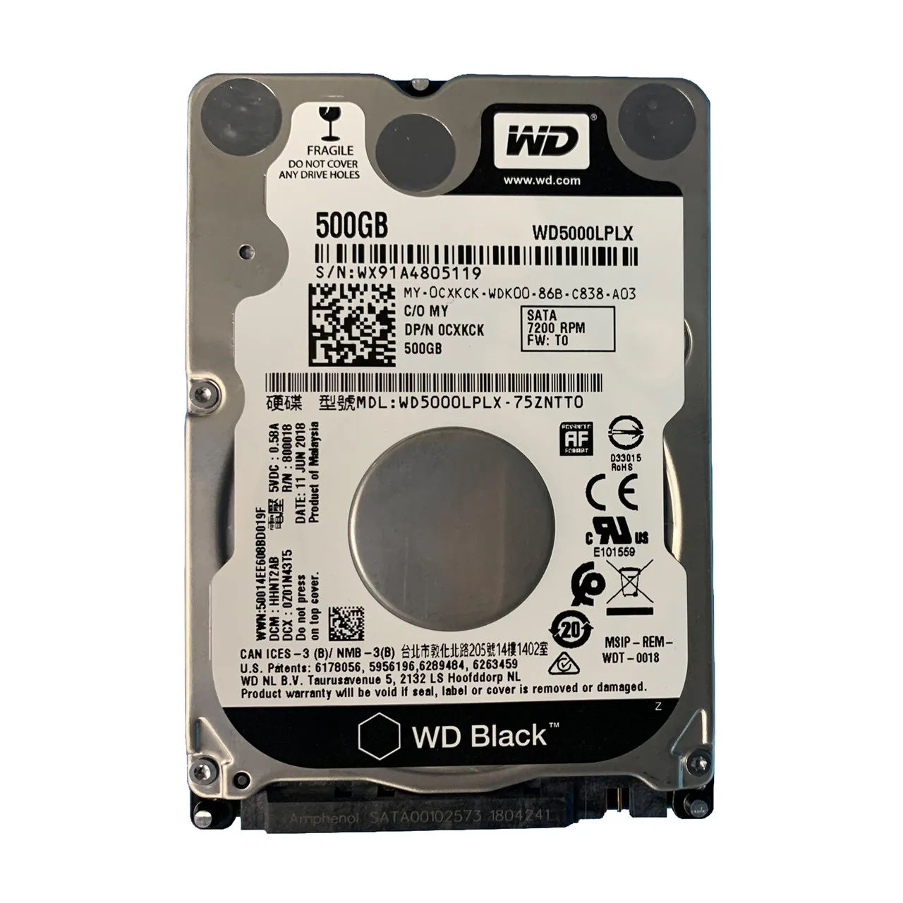 CXKCK - Dell 500GB 7200RPM SATA 6Gb/s 2.5-in Hard Drive