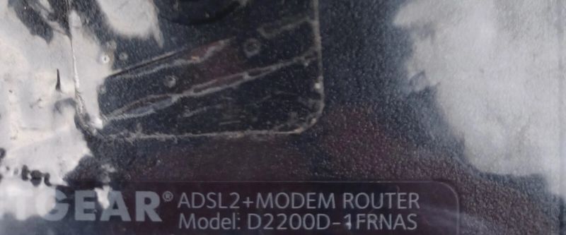 NETGEAR D2200D-1FRNAS ADSL2+ Modem Router WiFi