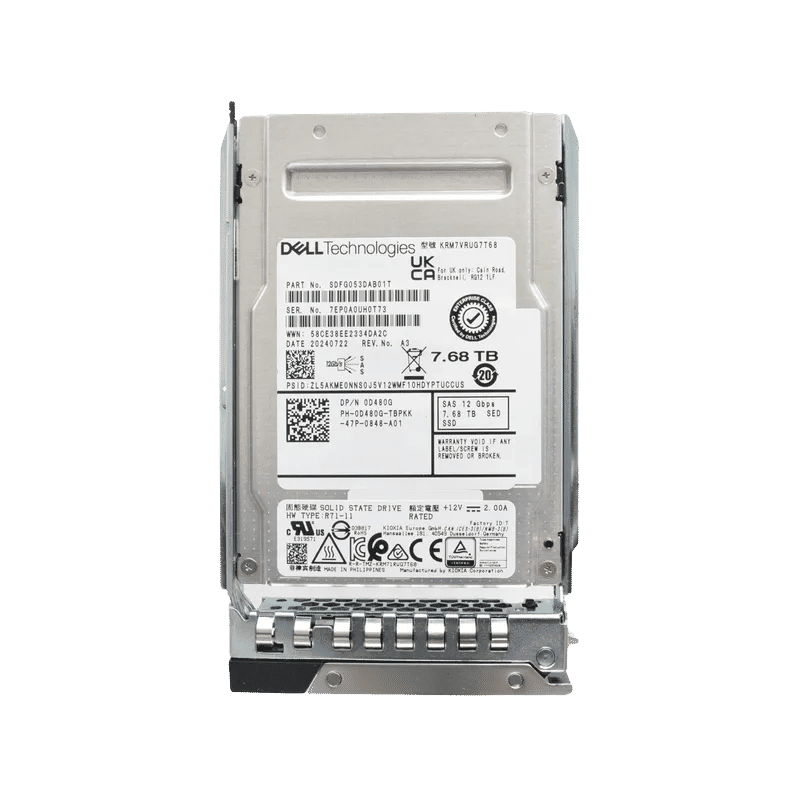 D480G - Dell 7.68TB SAS SFF 2.5" Solid State Drive