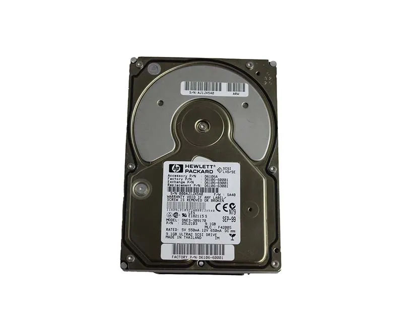D6106A - HP 9.1GB SCSI 7200RPM 3.5-inch Hard Drive