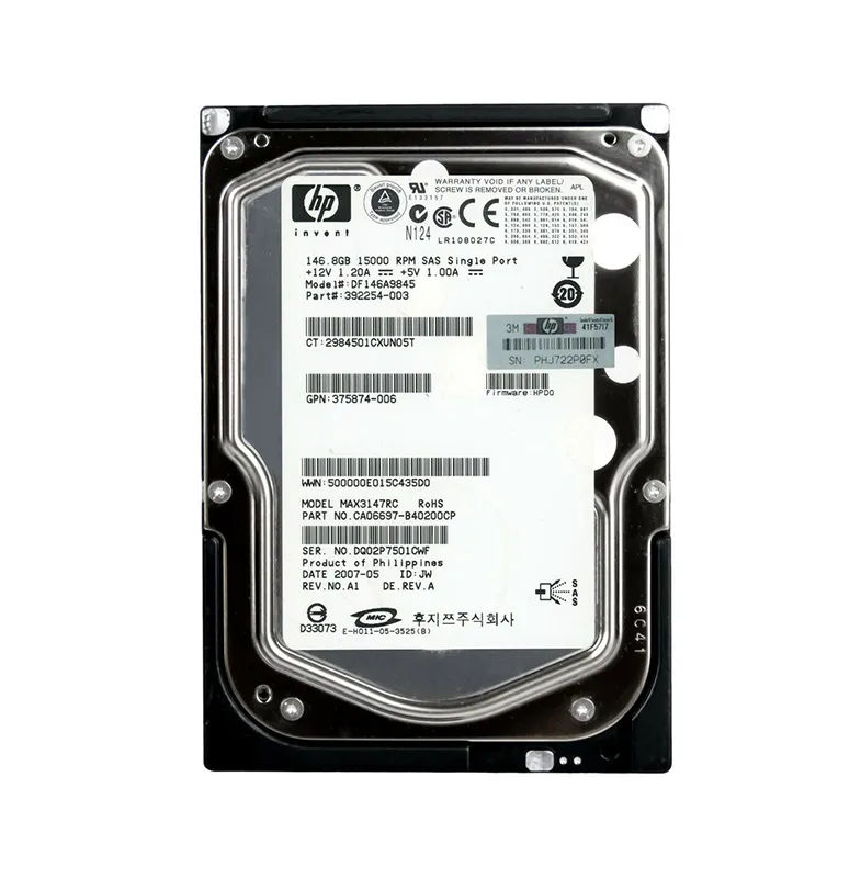 DF146A9845 - HP 146GB SAS 15000RPM 3.5-inch Hard Drive