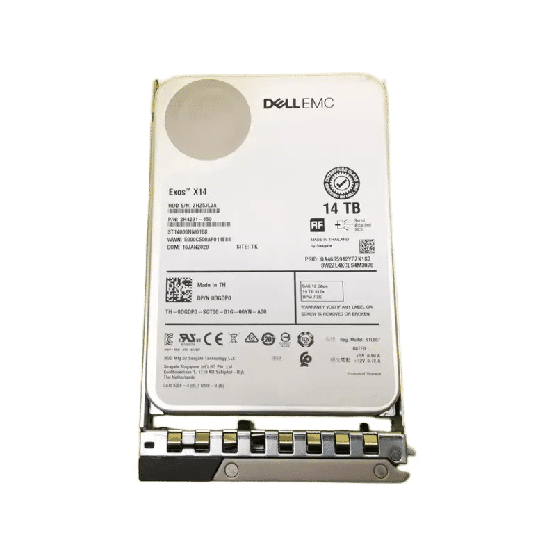 DGDP0 - Dell 14TB 7200RPM SAS 12Gb/s 3.5-Inch Hard Drive