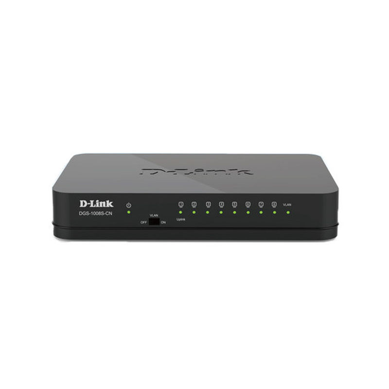 DGS-1008S-CN, D-Link DGS-1000 Series Switch, 8xGE Ports/16Gbps Backplane/11.9Mpps