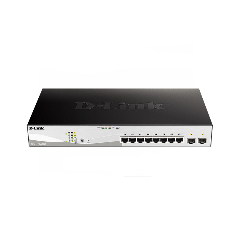 DGS-1210-10MP, D-Link DGS-1210 Series Switch, 8xGE PoE+2xGE SFP/Rackmount