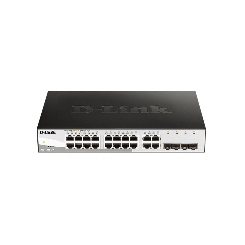 DGS-1210-20, D-Link DGS-1210 Series Switch, 16xGE RJ45/4xGE SFP/256Gbps switching/30Mpps forwarding