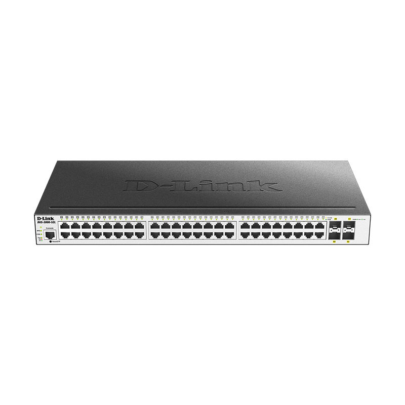 DGS-3000-52L, D-Link Switch, 48xGigabit ports/4xSFP/Managed