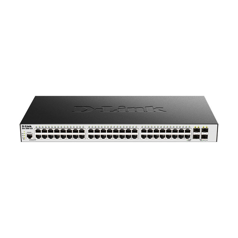 DGS-3000-52X, D-Link DGS-3000 Switch, 48xGE+4x10GE/336Gbps/144Mpps
